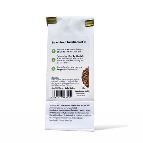 Green Smoothie - BIO MIX semen za kaljenje, 50g
