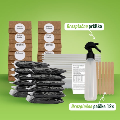 MAXI hobi komplet za domačo vzgojo mikrozelenja (zemlja)